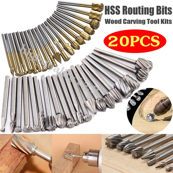 50/20/10/6PCS HSS Router Bits Set for Dremel Grinding Carving Shaping  Rotary Tools Mini Engraving Machine ,ferramentas para marcenaria